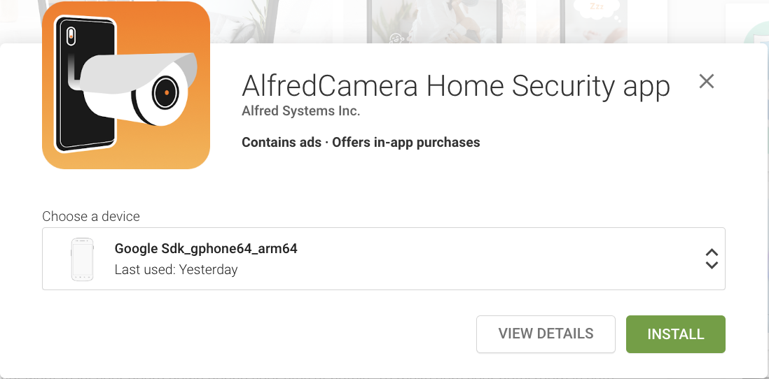 Alfred camera best sale google home